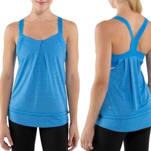 Lululemon Rest Less Tank Top Cornflower Blue Size 4 in like-new condition